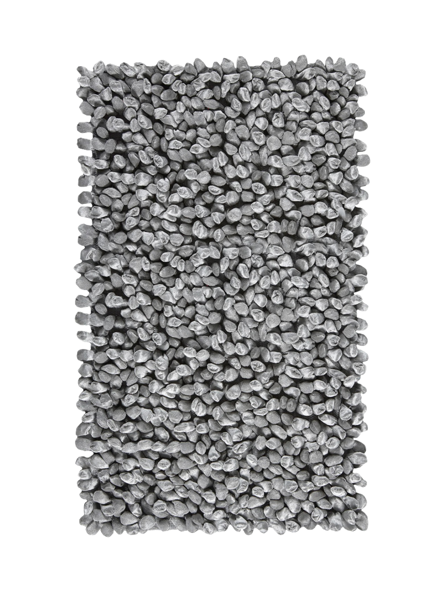 
Tapis de bain luxueux « Rocca » - Gris argenté - 60 x 60 cm