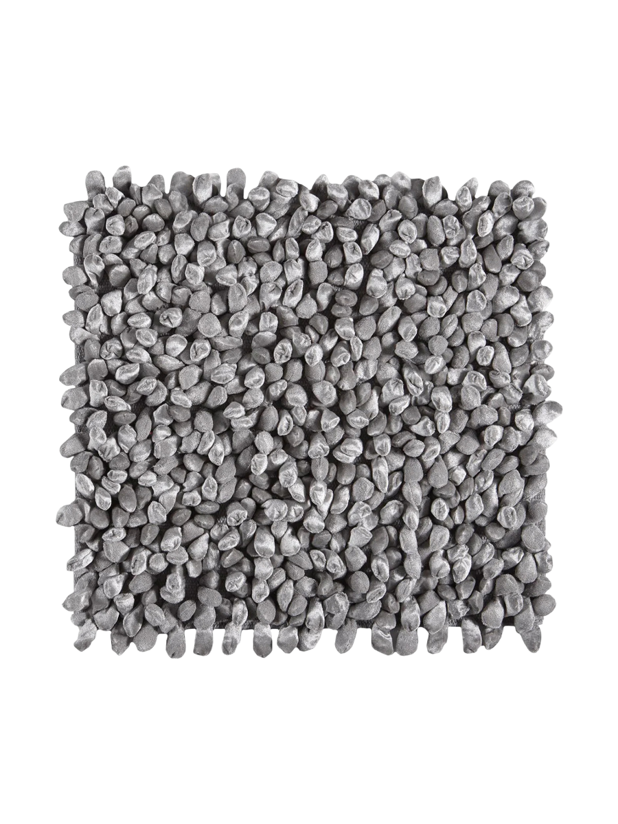 
Tapis de bain luxueux « Rocca » - Gris argenté - 60 x 60 cm