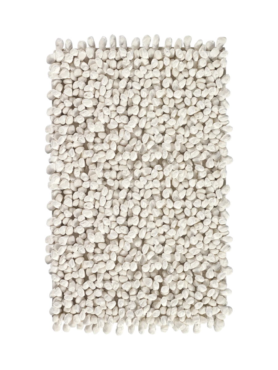 
Tapis de bain de luxe « Rocca » – Ivoire - 60 x 100 cm