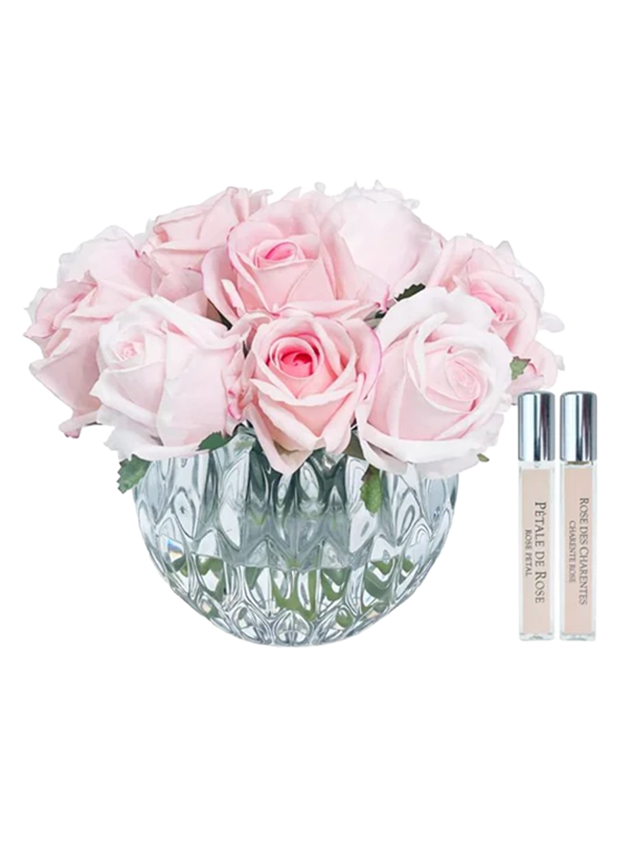
Parfum d'ambiance de luxe « Luxury Round Rose Bud Bouquet » - Mixed Pink
