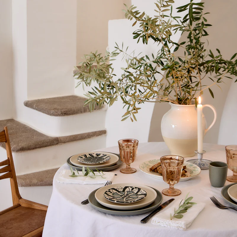 
Handgefertigter Brot- & Aperoteller „Elements“ - Lamego Green 01