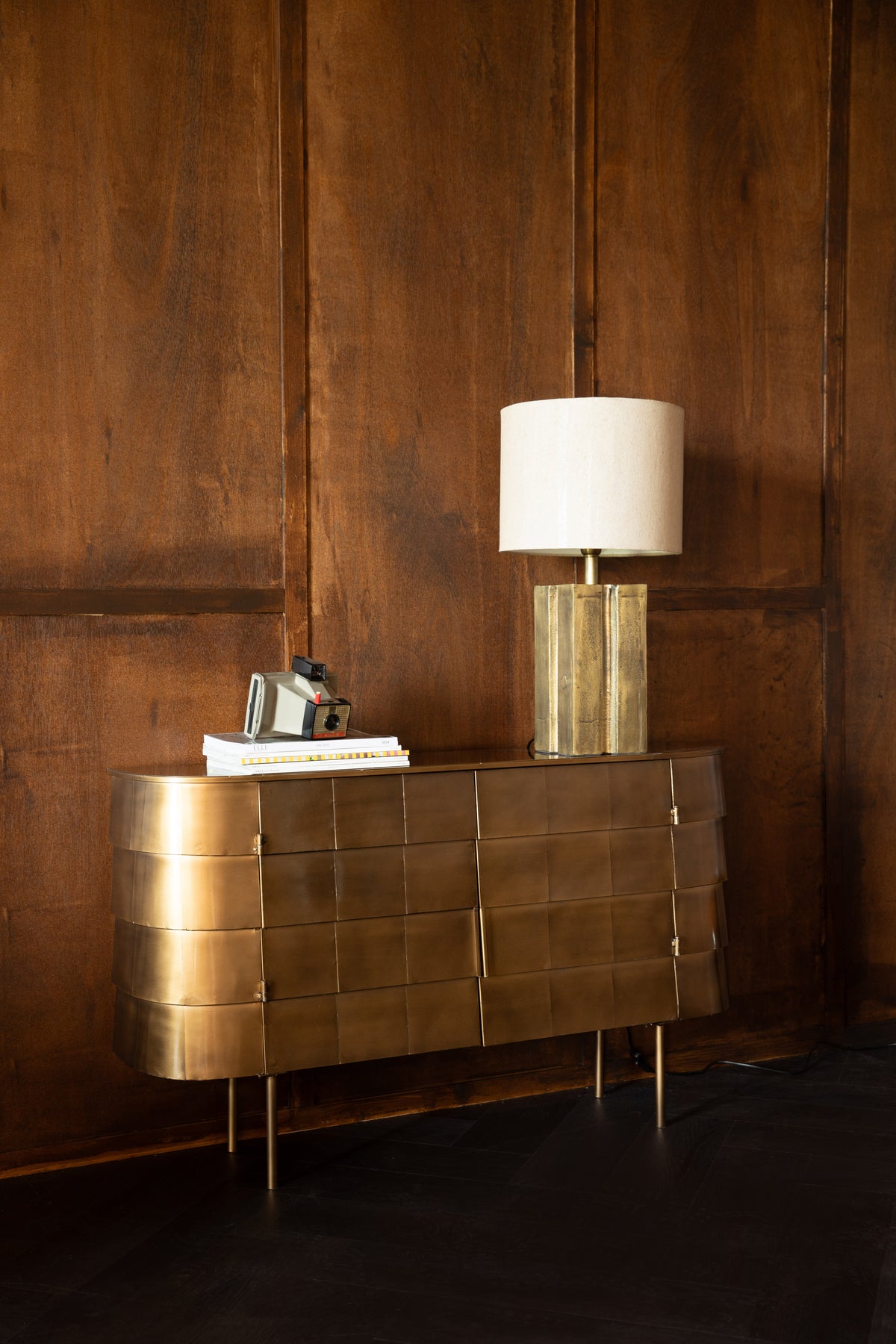 
Massivholz Design Armlehnstuhl „Taylor“ - Beige