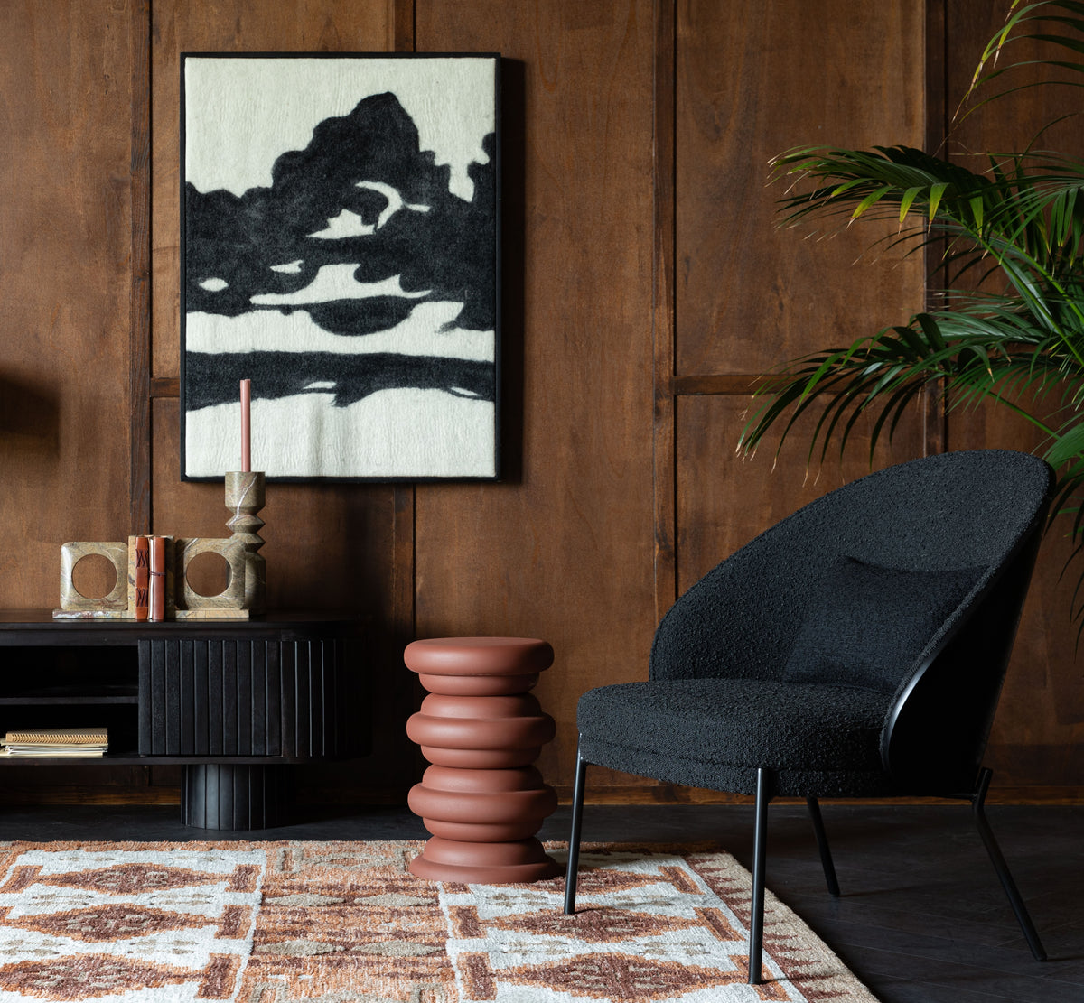 
Poltrona lounge di design di alta qualità «Rodin» - Nero