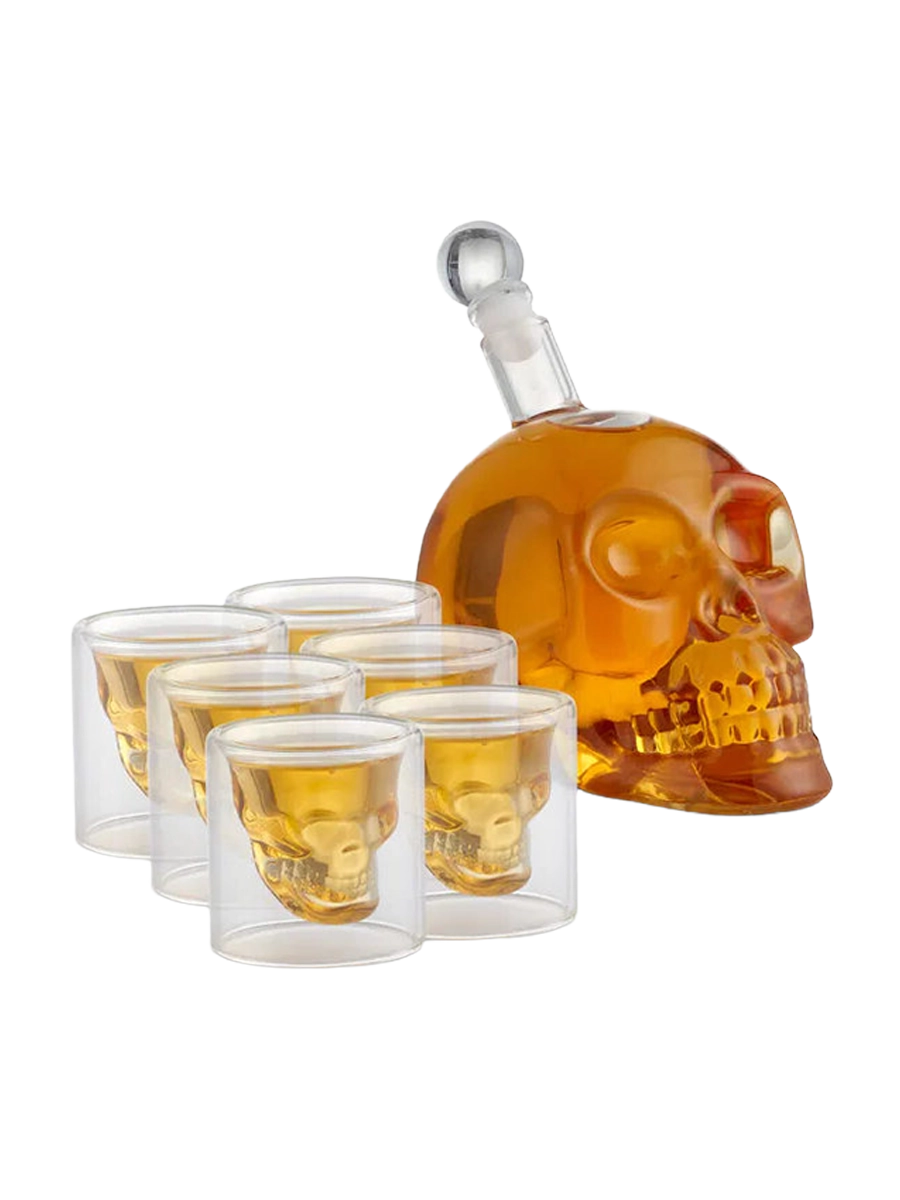 
High-quality "Skull Whisky" gift set