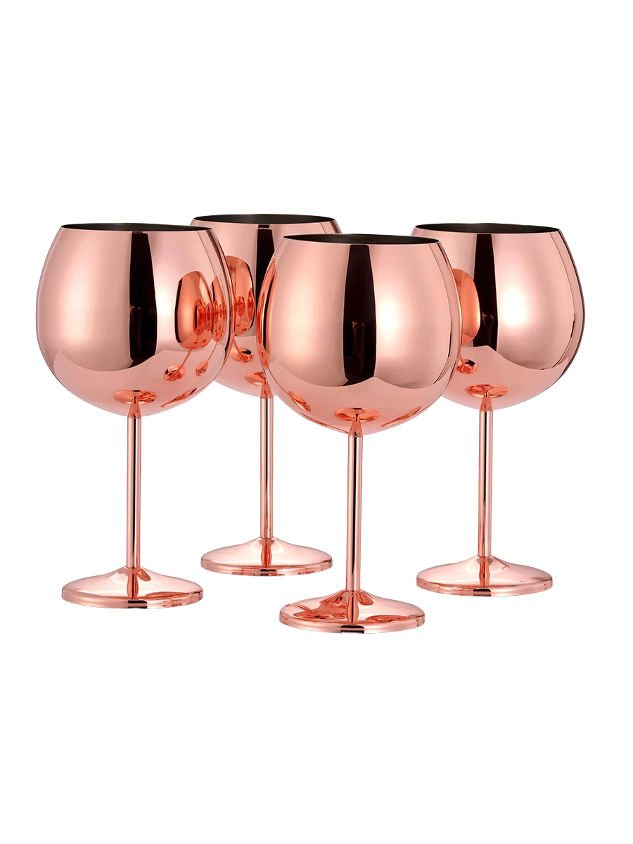 
Set of 4 unbreakable stainless steel Gin Glasses "Steel", 700 ml