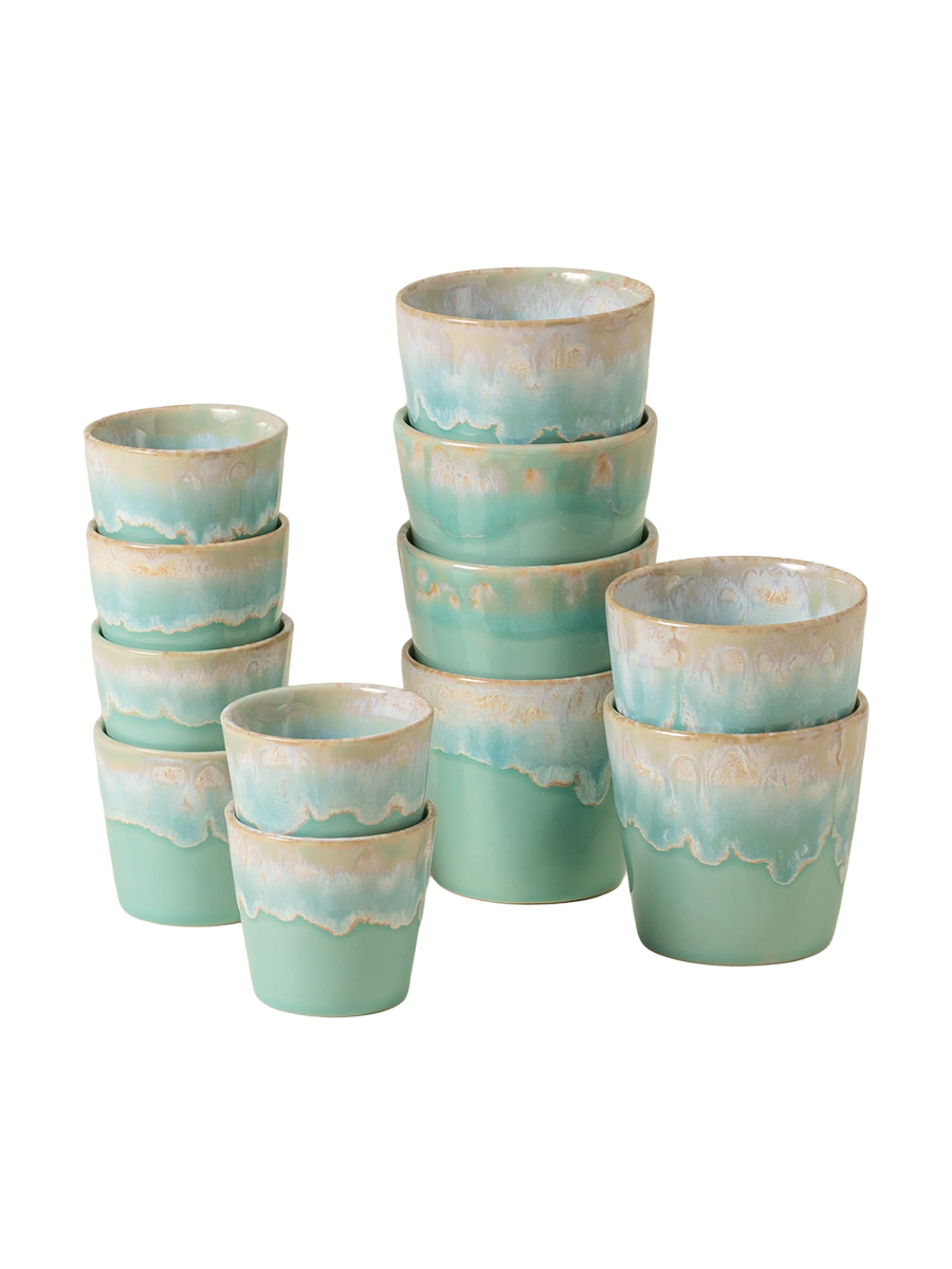 
Coffret de 12 tasses artisanales « Grespresso Lungo & Espresso » Aqua