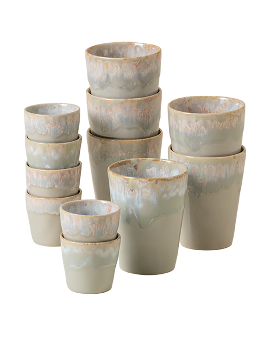 
Coffret de 12 tasses artisanales « Grespresso Espresso & Mocha » Gris