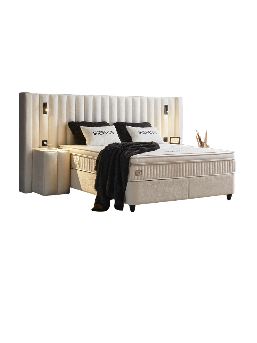 
Designer Box Spring Bed "Sheraton", various sizes - Without accessories / Mattress size: 160 x 200 cm