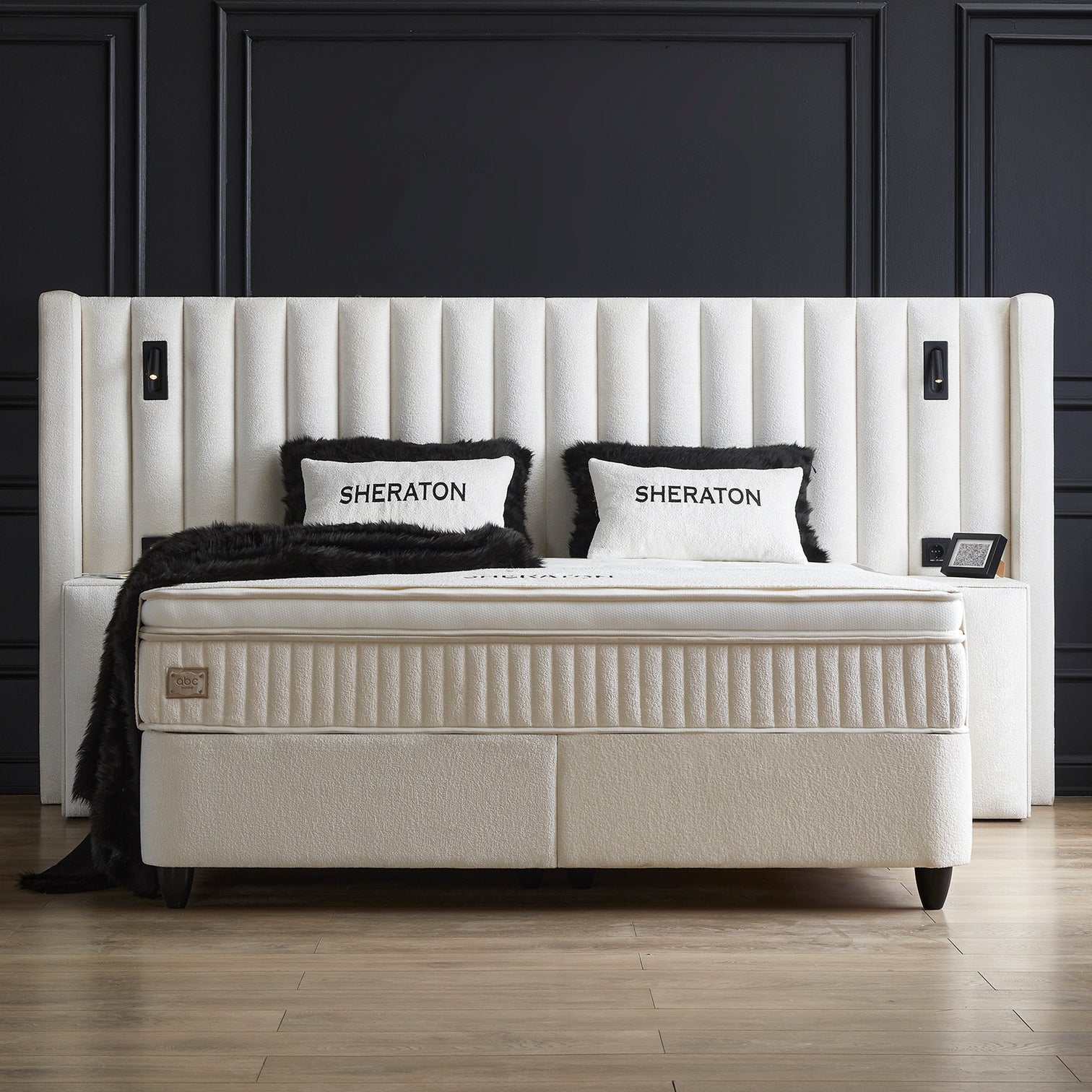 
Designer Box Spring Bed "Sheraton", various sizes - Without accessories / Mattress size: 160 x 200 cm