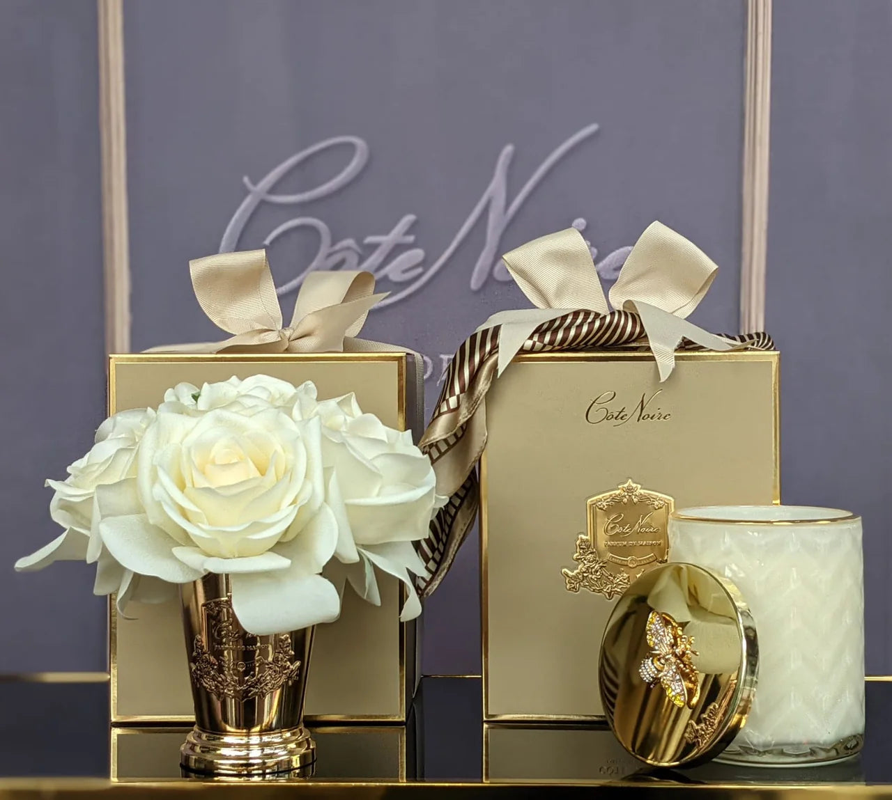 
Diffuseur de parfum d'ambiance de luxe « Seven Roses » - Champagne Doré