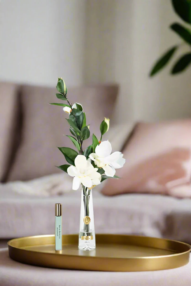 
Diffuseur de parfum d'ambiance de luxe « Summer Magnolia » - White & Gold