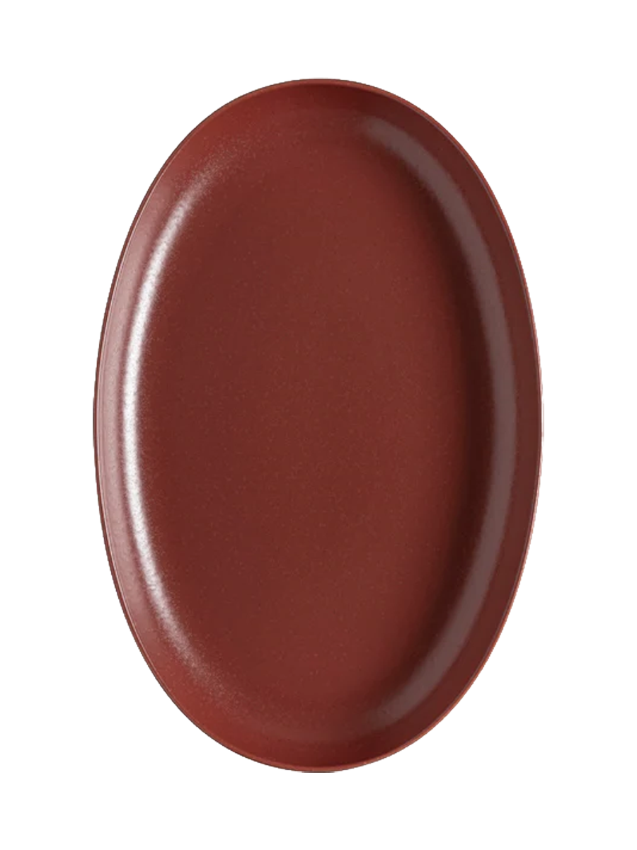 
Handcrafted Serving Platter "Pacifica" - Cayenne Red / Medium
