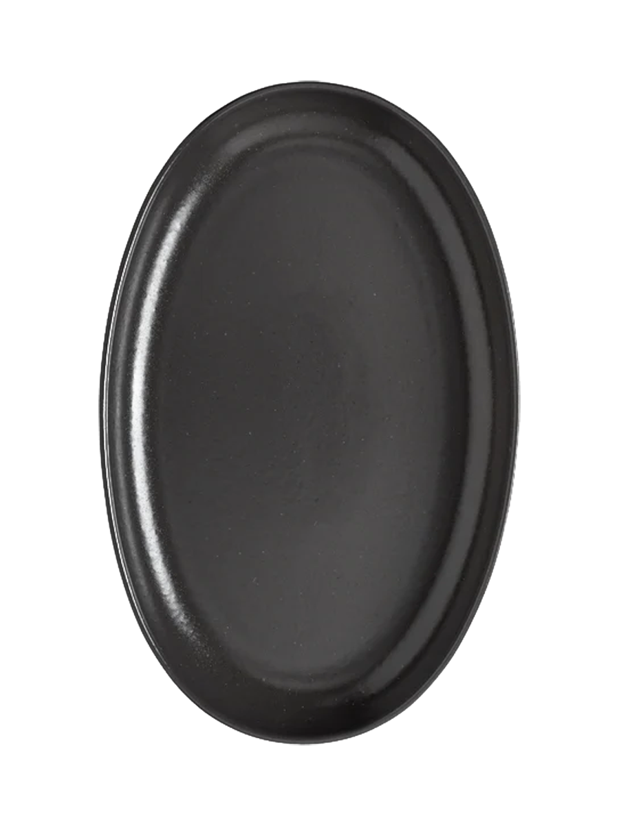 
Handcrafted Serving Platter "Pacifica" - Sead Grey / Medium