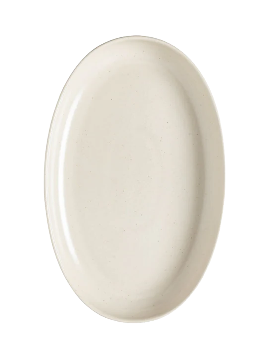 
Handcrafted Serving Platter "Pacifica" - Vanilla / Medium