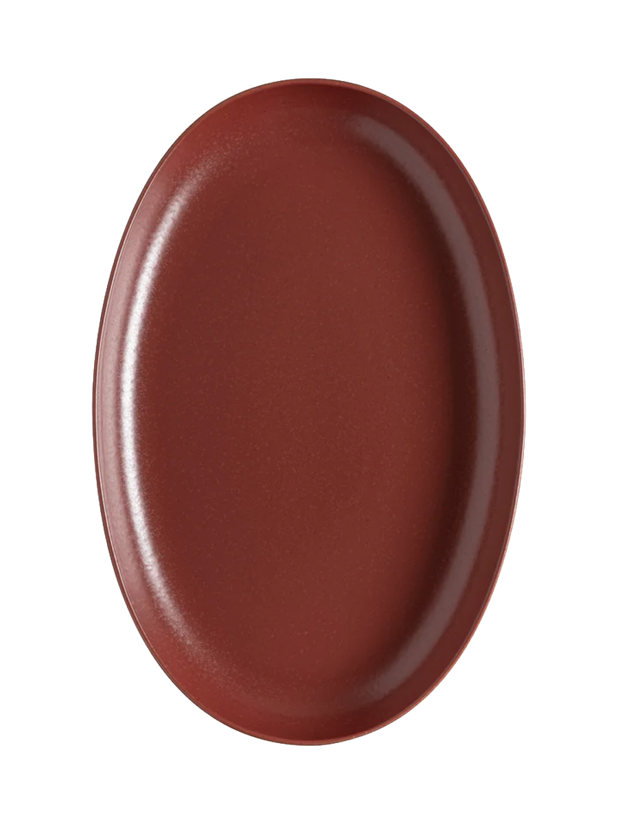 
Handcrafted Serving Platter "Pacifica" - Cayenne Red / Large