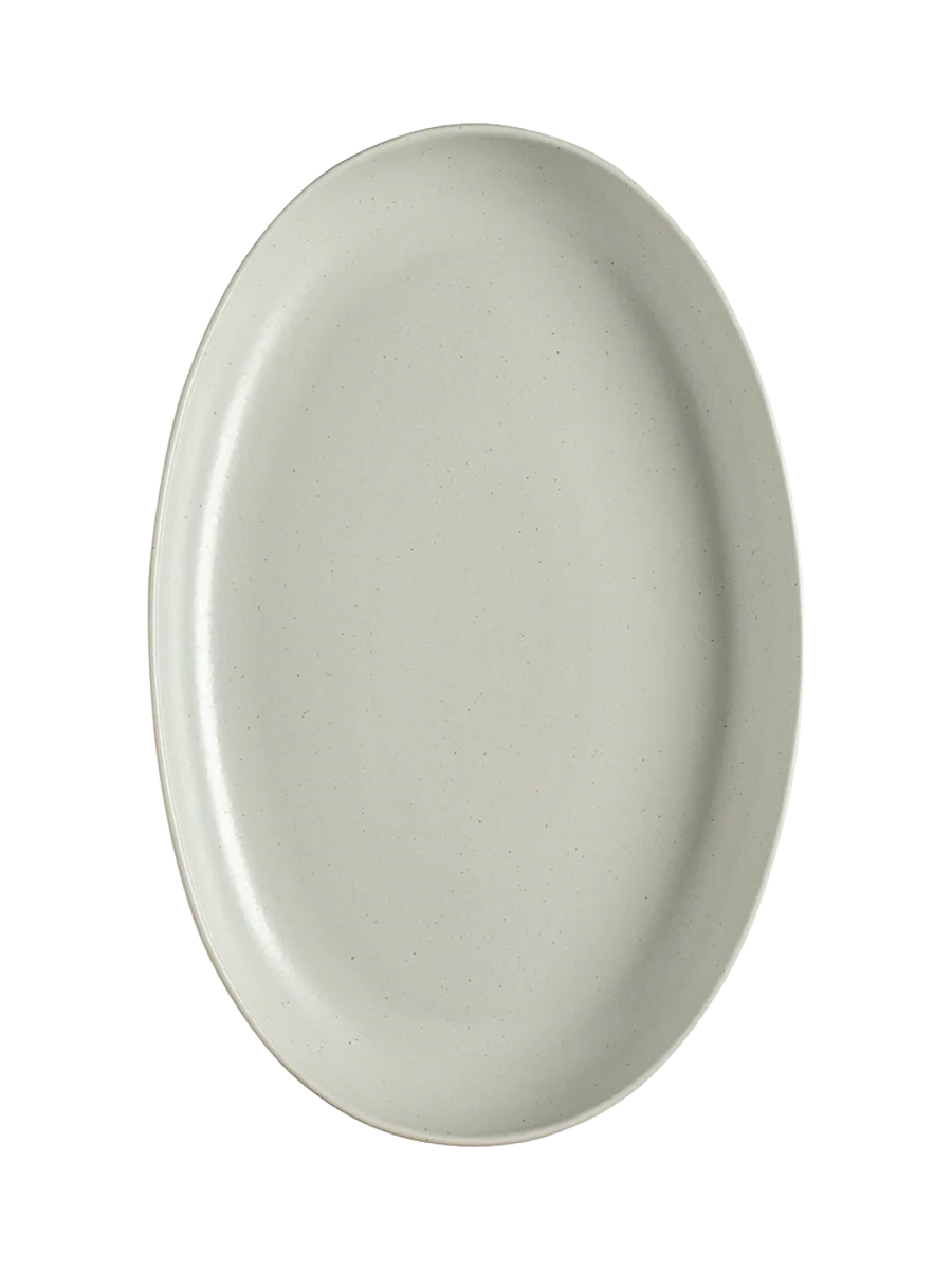 
Handcrafted Serving Platter "Pacifica" - Oyster Gray / Large