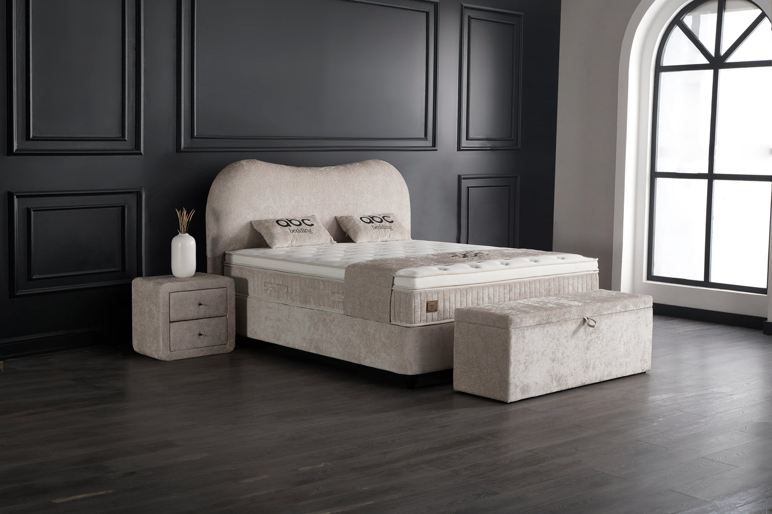 
Premium Box Spring Bed "Sofia" incl. Mattress & Topper - Without accessories / Mattress size: 140 x 200 cm