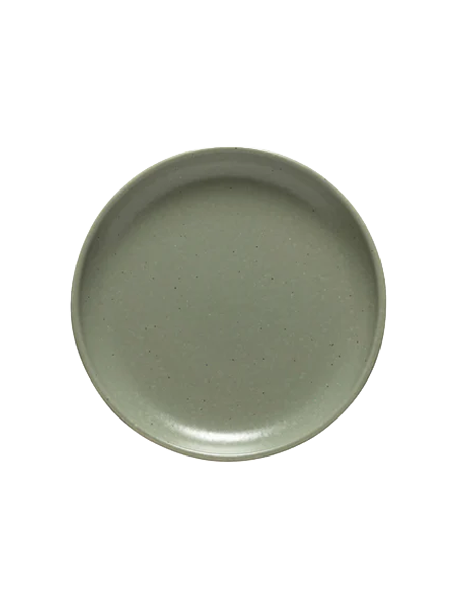 
Handmade Bread & Appetizer Plate "Pacifica" - Artichoke Green
