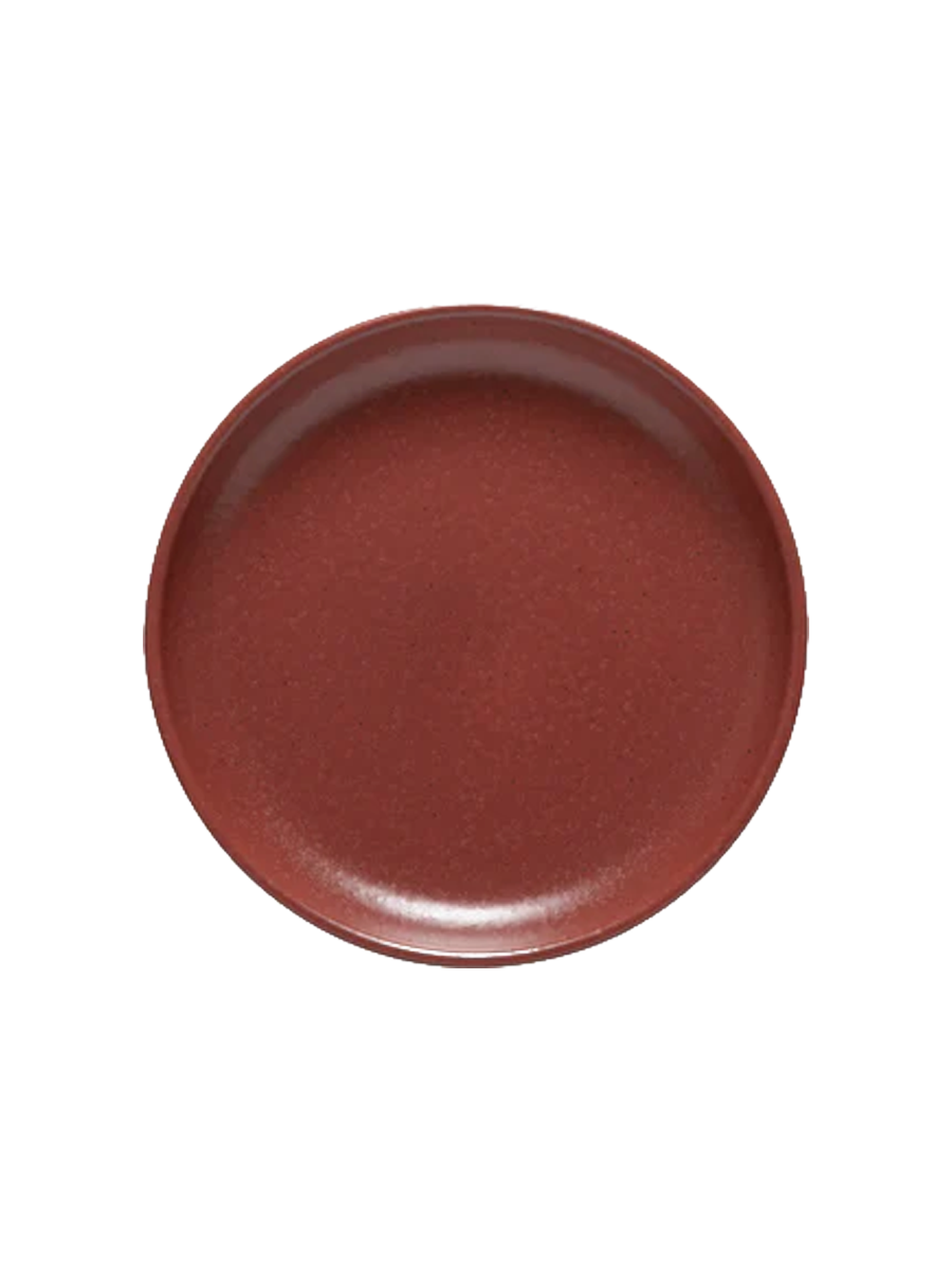 
Handmade Bread & Appetizer Plate "Pacifica" - Cayenne Red
