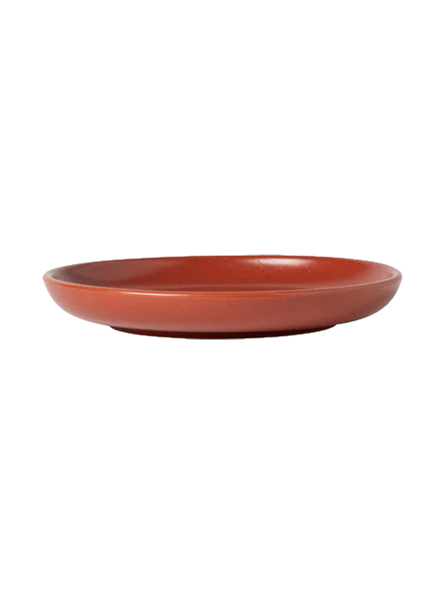 
Handmade Bread & Appetizer Plate "Pacifica" - Cayenne Red