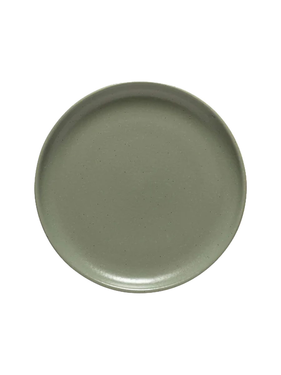 
Handmade Salad & Dessert Plate "Pacifica" - Artichoke Green