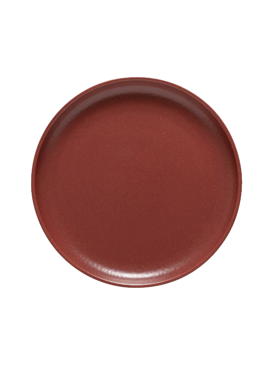 
Handmade Salad & Dessert Plate "Pacifica" - Cayenne Red