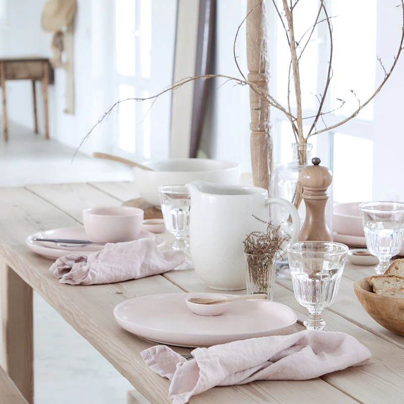 
Handmade dinner plate "Pacifica" - Pink Marshmallow