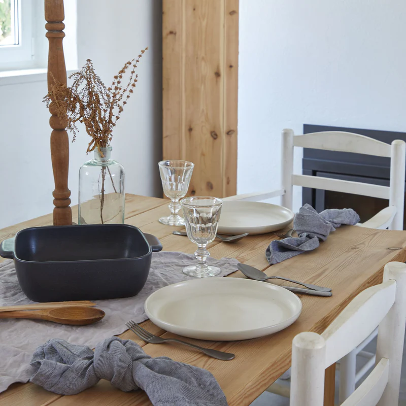 
Handmade dinner plate "Pacifica" - Vanilla