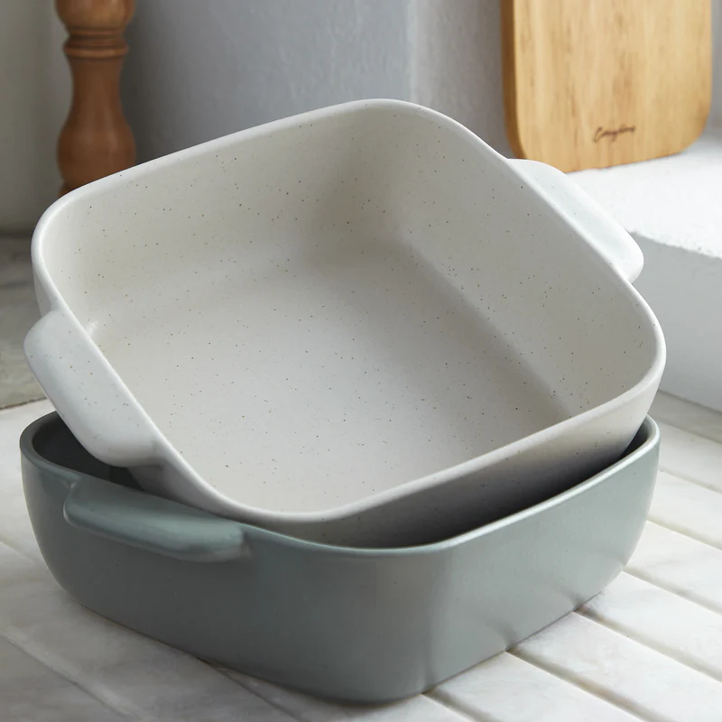 
Handmade Square Baking & Roasting Pan "Pacifica" - Artichoke Green