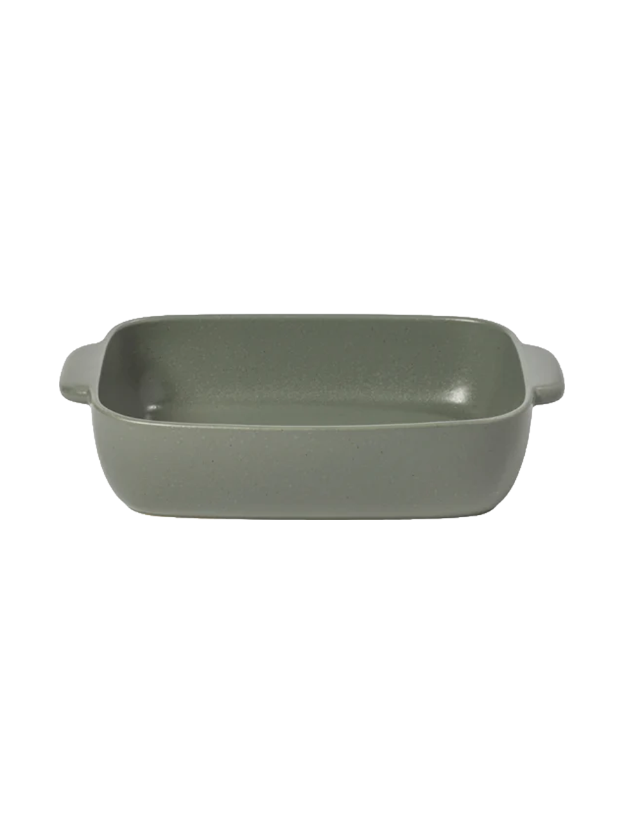 
Handcrafted Baking & Oven Dish "Pacifica" - Artichoke Green / Small