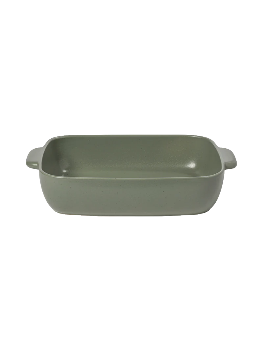 
Handcrafted Baking & Oven Dish "Pacifica" - Artichoke Green / Medium