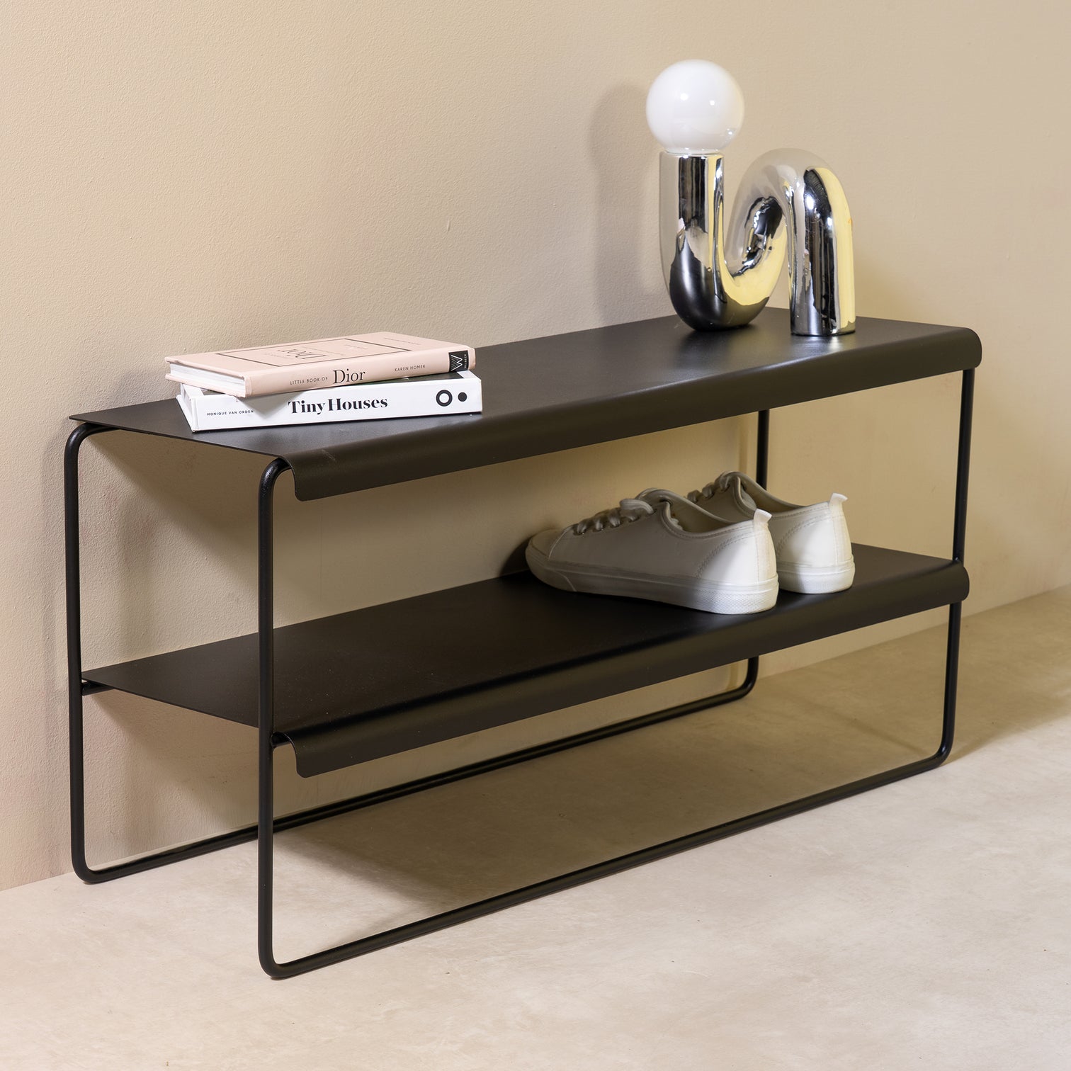 
Designer Shoe Rack "Nico 70" - Black