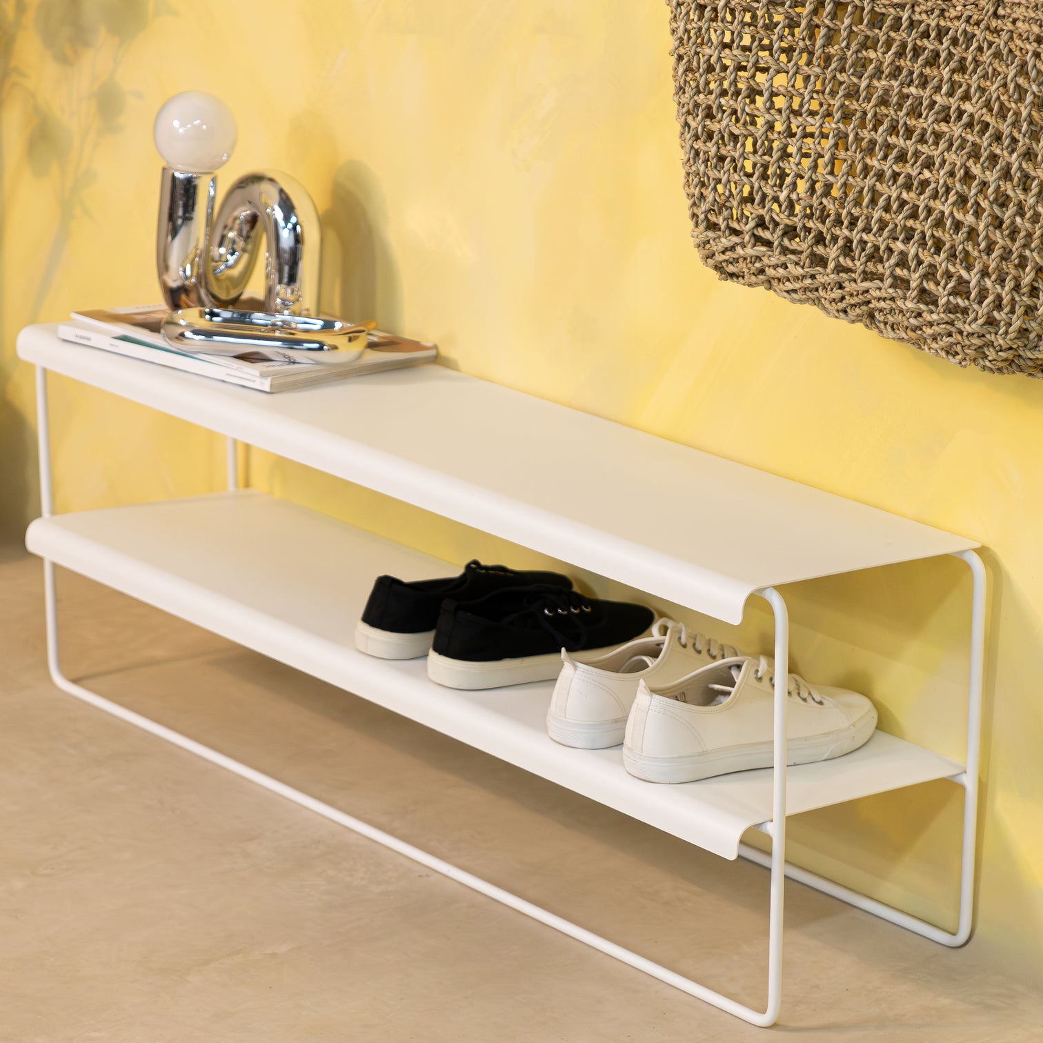 
Designer Shoe Rack "Nico 100" - White