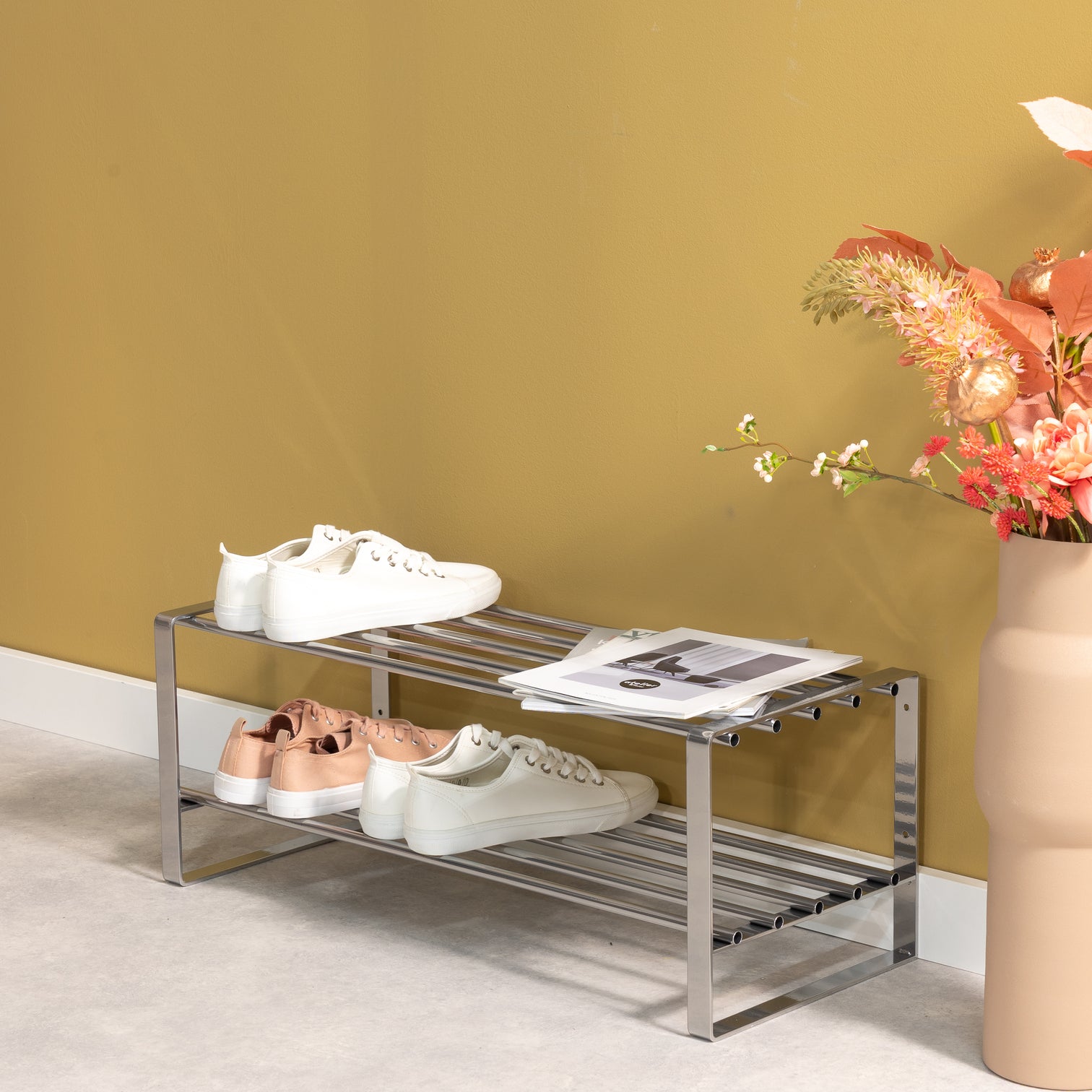 
"Rex SR" Shoe Rack Design - Nickel