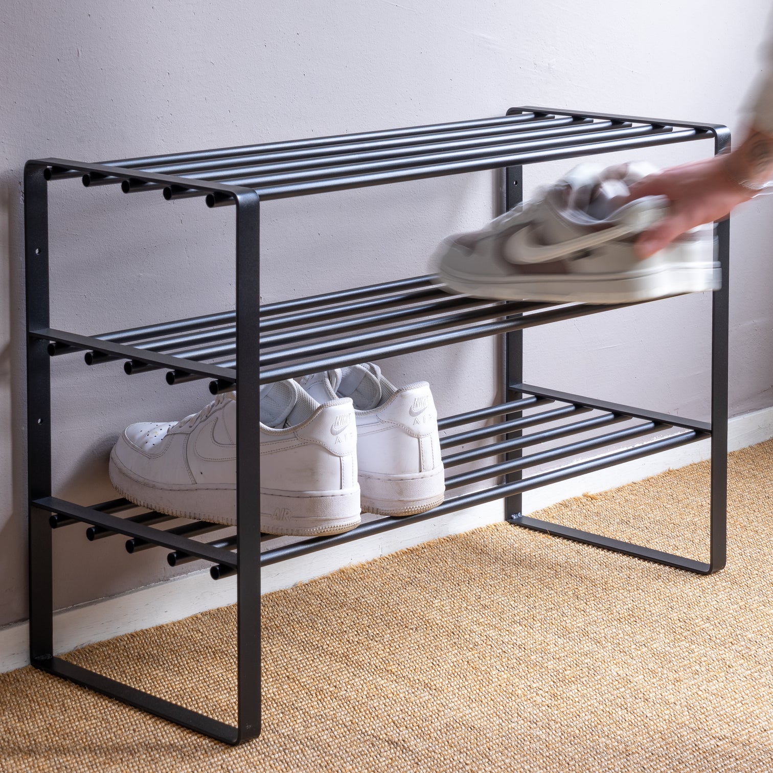 
"Rex SR 2" Designer Shoe Rack - Black