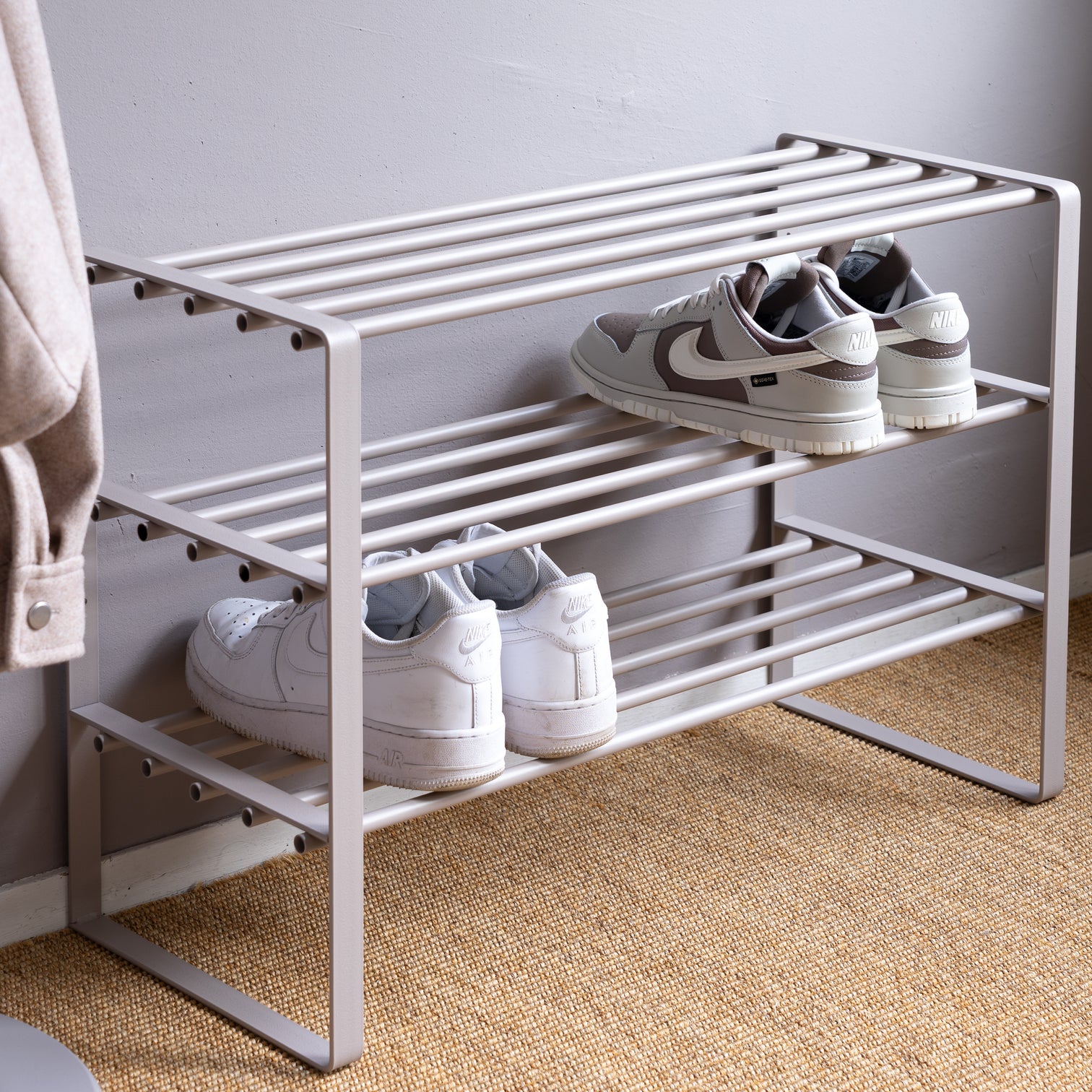 
"Rex SR 2" Designer Shoe Rack - Silky Taupe