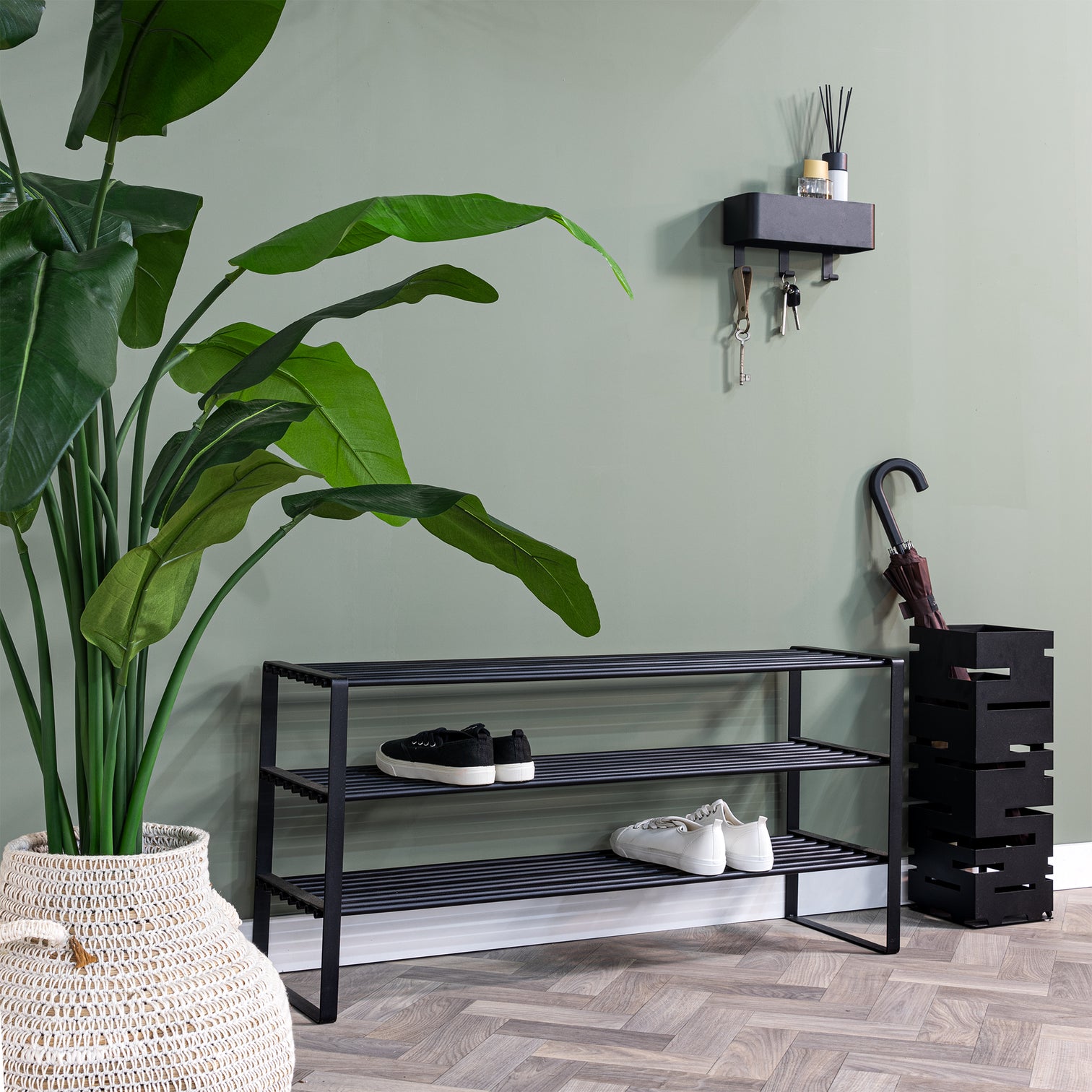 
Design Shoe Rack "Rex SR 2" 100 cm - Black