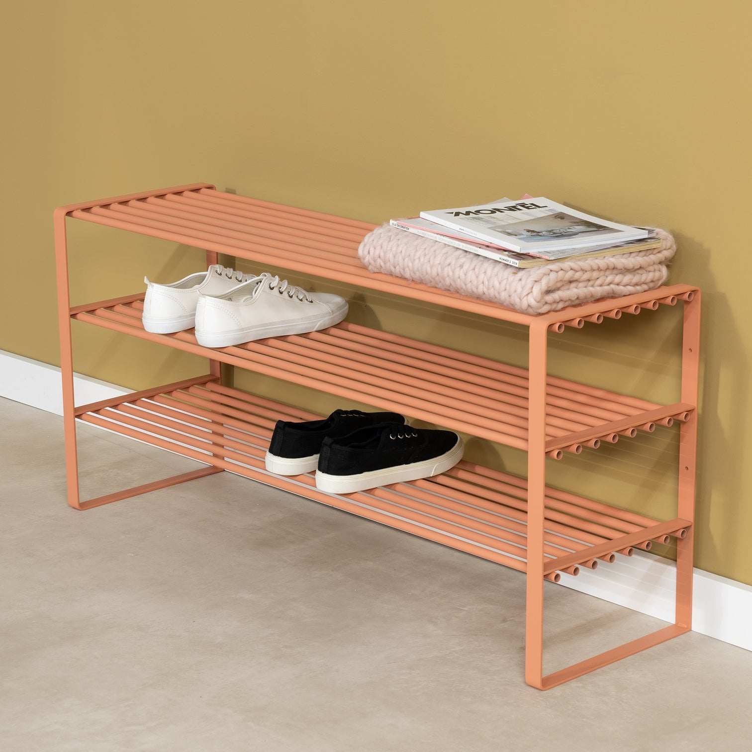 
Design Shoe Rack "Rex SR 2" 100 cm - Clay Terra