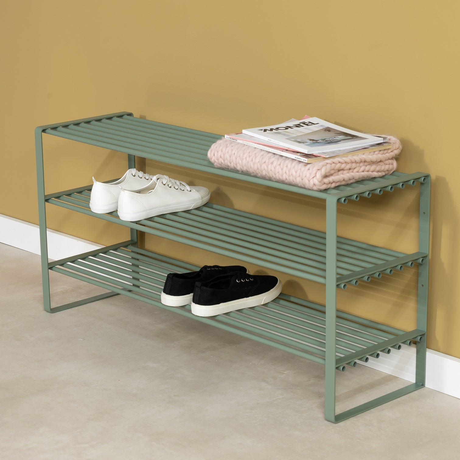 
Design Shoe Rack "Rex SR 2" 100 cm - Dusty Green