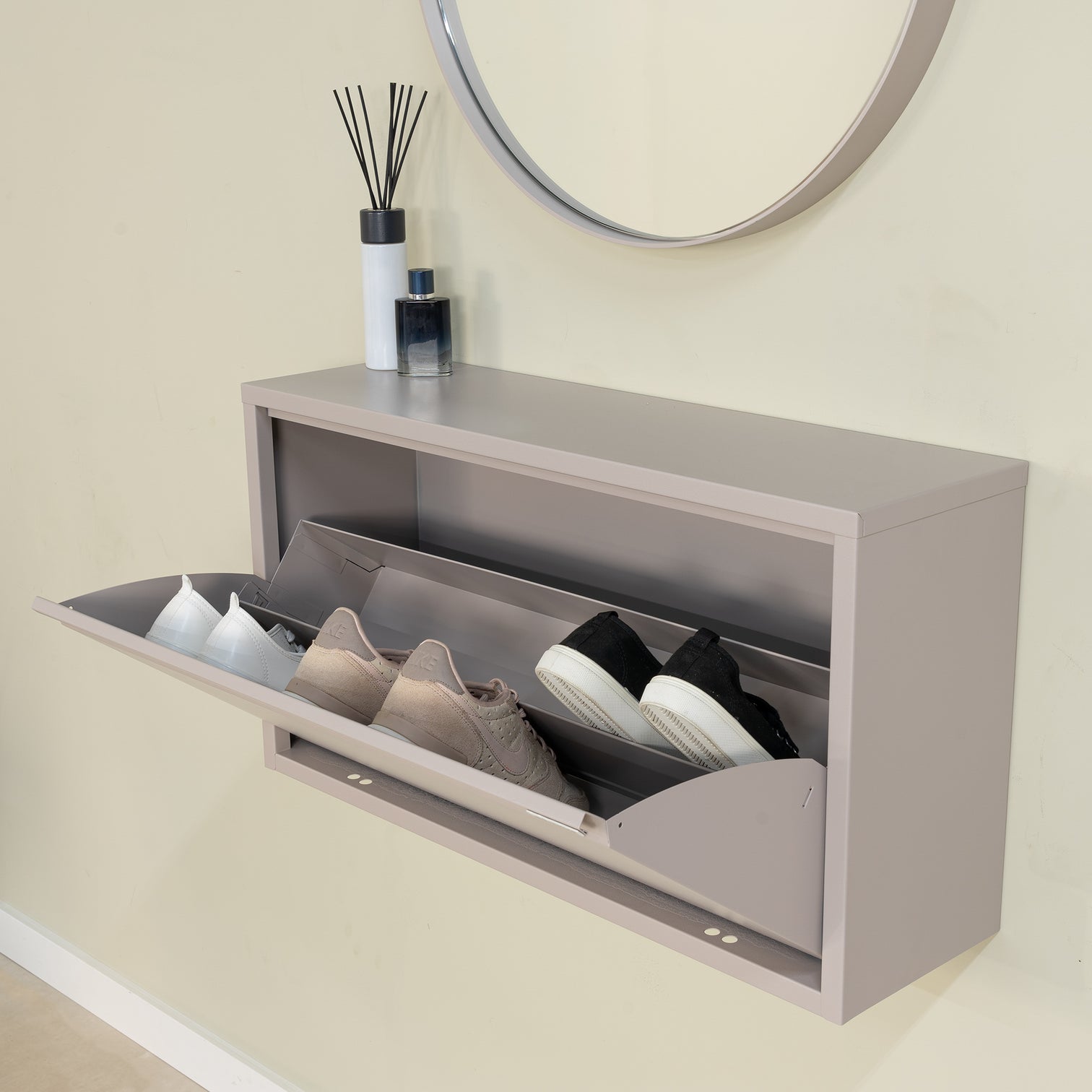 
Design Shoe Cabinet "Billy 1 Maxi" - Silky Taupe