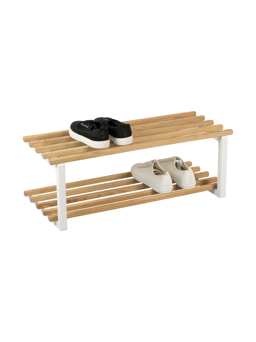 
Designer Shoe Rack "Rizzoli" - Oak Natural / White