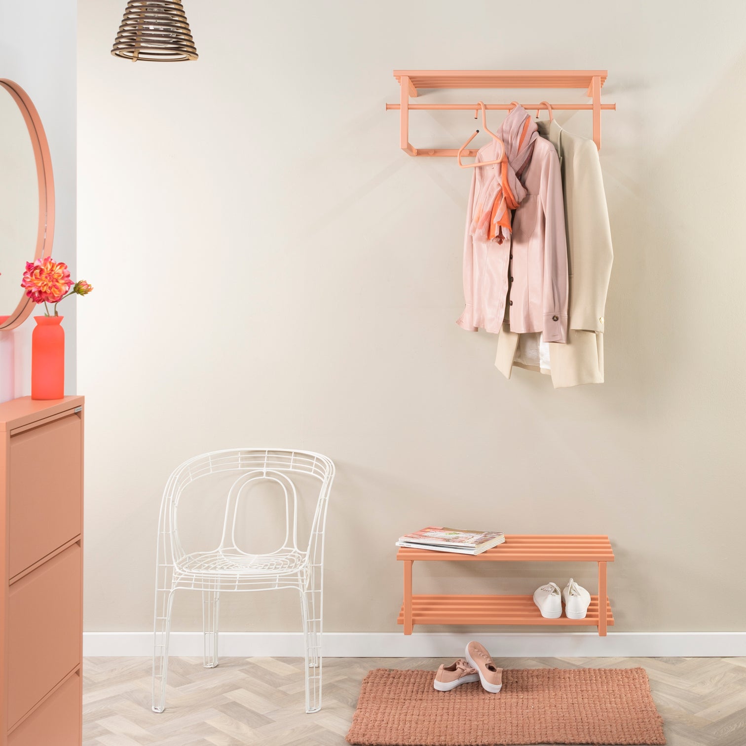 
Designer Shoe Rack "Rizzoli" - Clay Terra