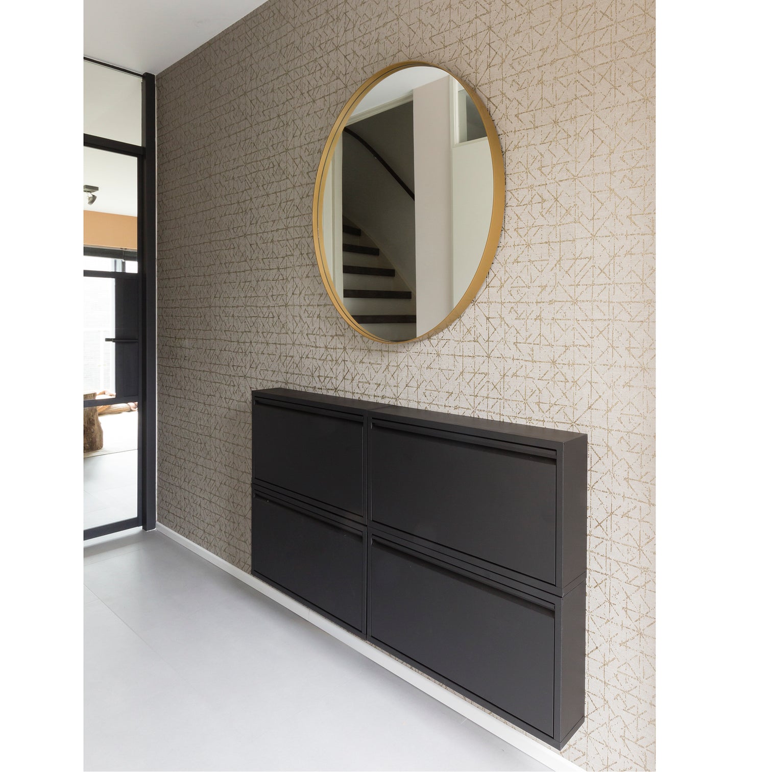 
Designer shoe cabinet "Billy 1" - Black