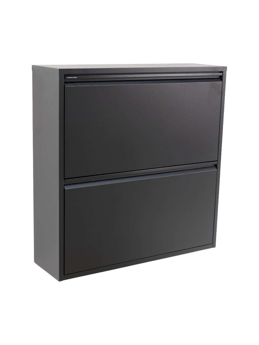 
Designer Shoe Cabinet "Billy 2" - Black