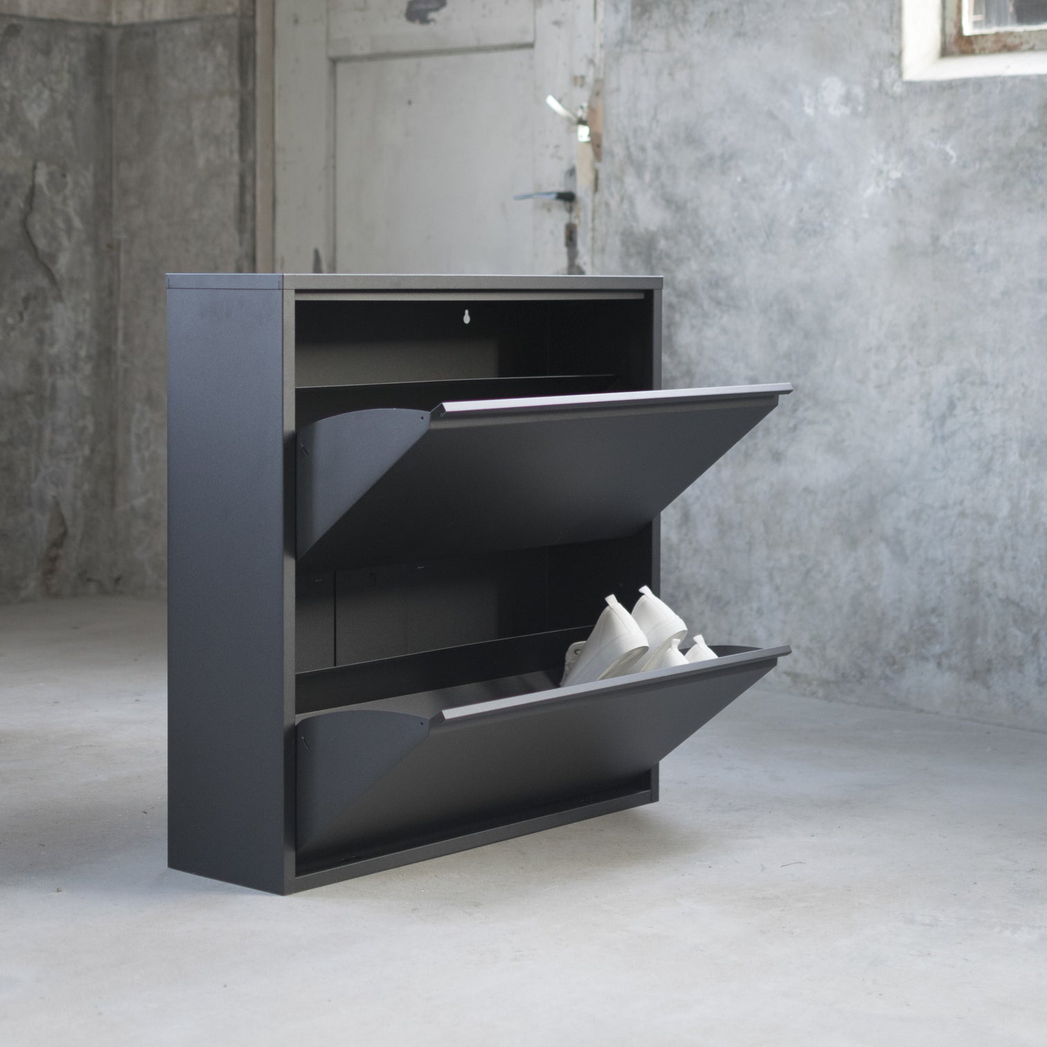 
Designer Shoe Cabinet "Billy 2" - Black