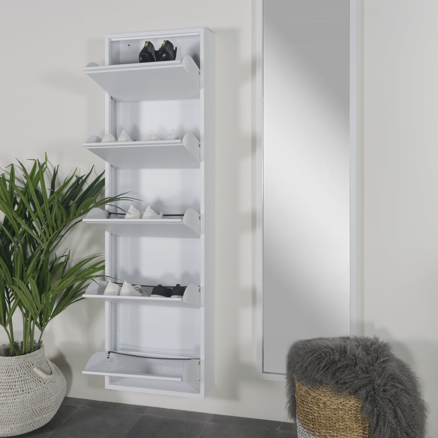 
Design Shoe Cabinet "Billy 5" - White