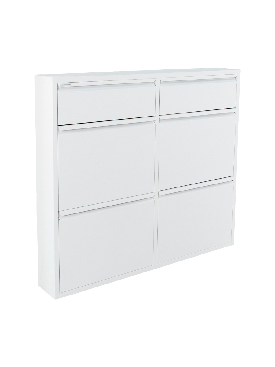
Designer shoe cabinet "Billy 6" - White