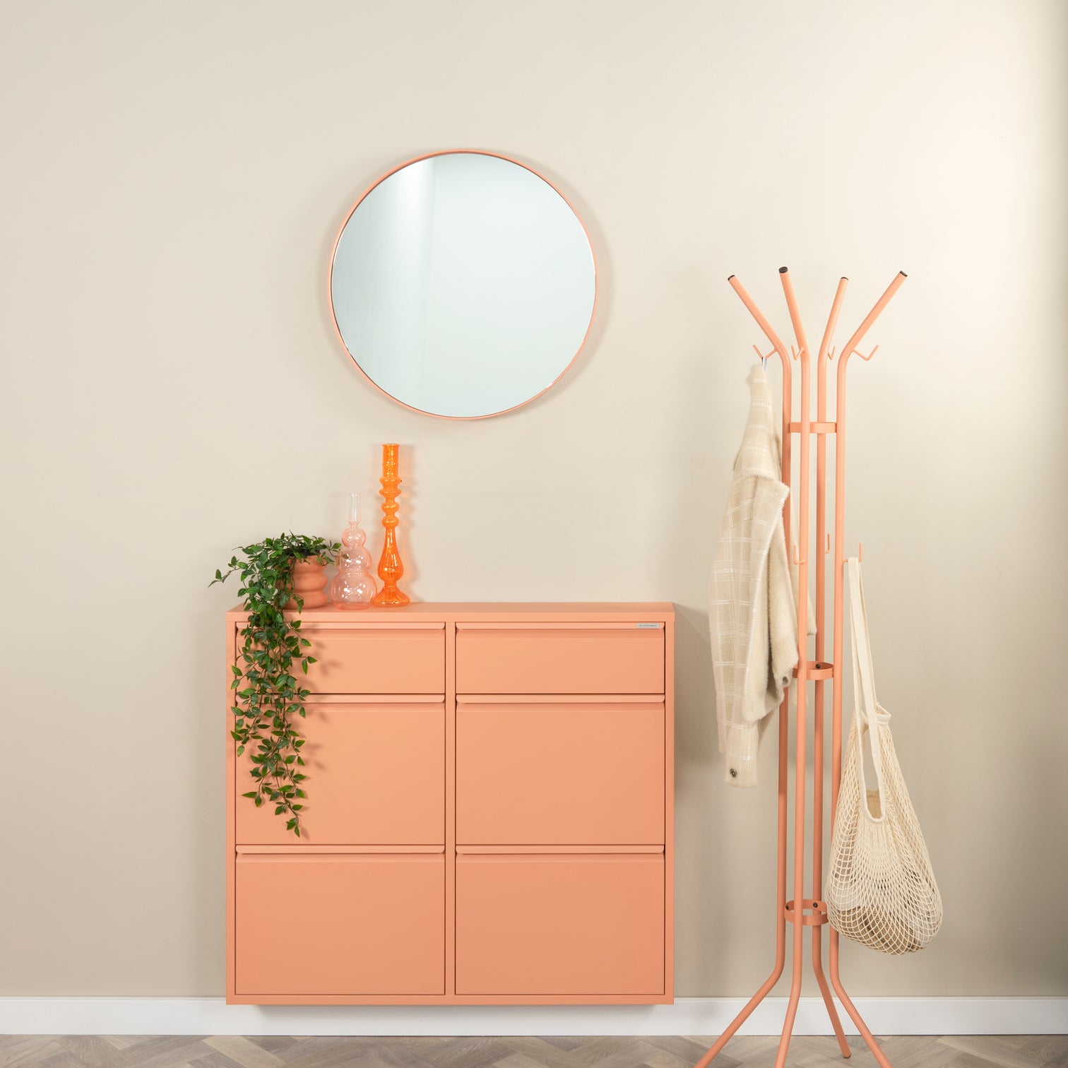 
Designer shoe cabinet "Billy 6" - Clay Terra