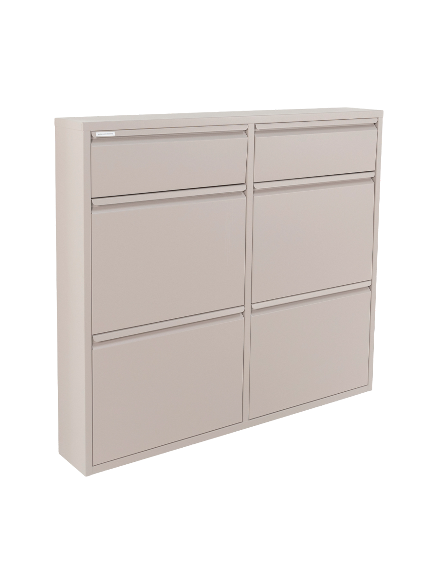 
Designer shoe cabinet "Billy 6" - Silky Taupe