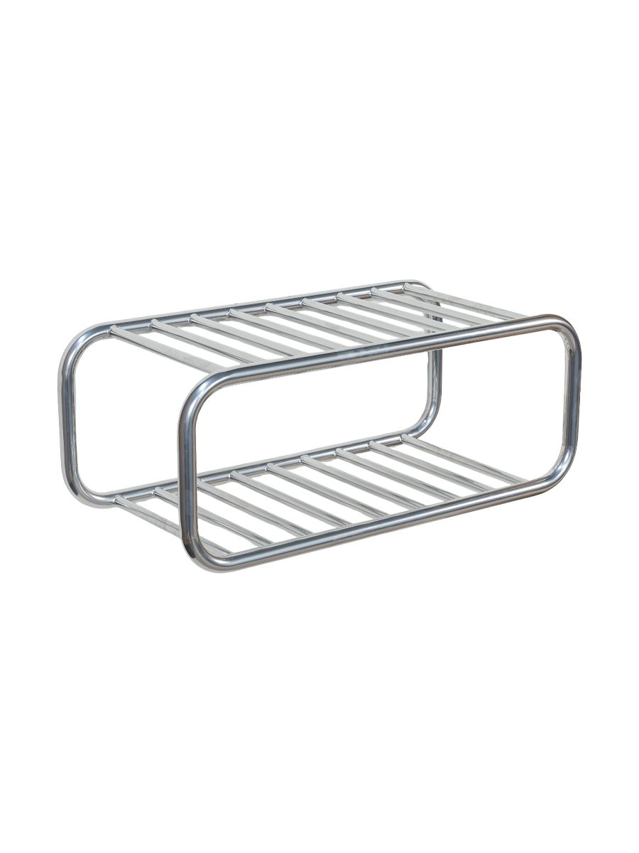 
"Retro" Shoe Rack for Wall Mounting - Groovy Chrome